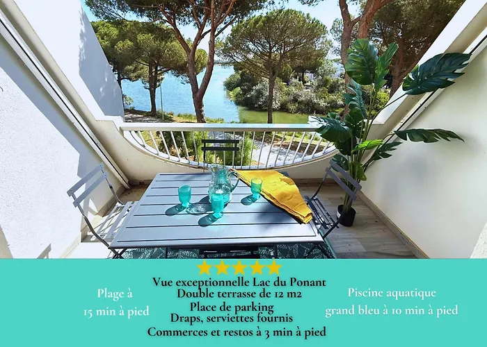 4pers Motte Ponant, Vue Exceptionnelle Lac, Double Terrasse, Parking, Base Nautique, Golf & A Pied, Draps & Serviettes Fournis - 2eme Etage Sans Ascenceur Διαμέρισμα